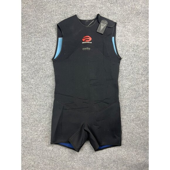Pinnacle Wetsuit Men's XL Black Sleeveless Shorts Merino Lining Surf - Picture 1 of 7
